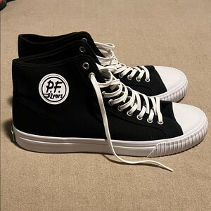 P.F. Flyers Black and White High-Top Sneakers